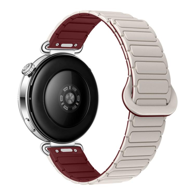 Cinturino per orologio magnetico in silicone a forma di I con pulsante a pressione, 18mm