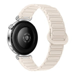 Cinturino per orologio magnetico in silicone a forma di I con pulsante a pressione, 18mm
