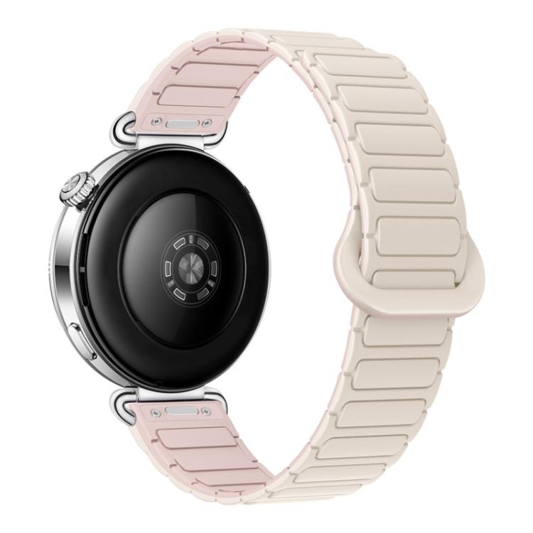 Cinturino per orologio magnetico in silicone a forma di I con pulsante a pressione, 18mm