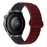 Cinturino per orologio magnetico in silicone a forma di I con pulsante a pressione, 20mm