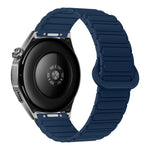 Cinturino per orologio magnetico in silicone a forma di I con pulsante a pressione, 20mm