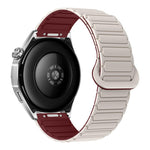 Cinturino per orologio magnetico in silicone a forma di I con pulsante a pressione, 20mm