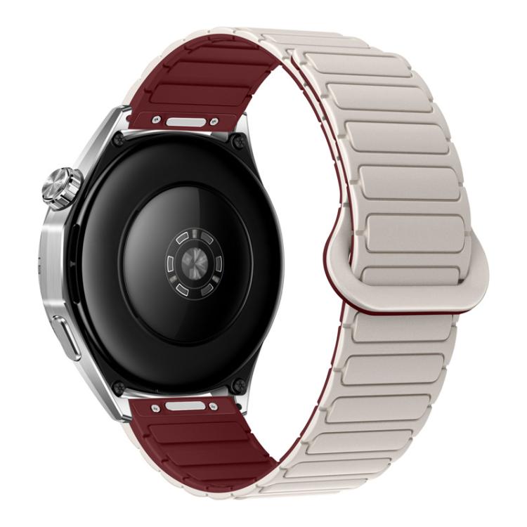 Cinturino per orologio magnetico in silicone a forma di I con pulsante a pressione, 20mm