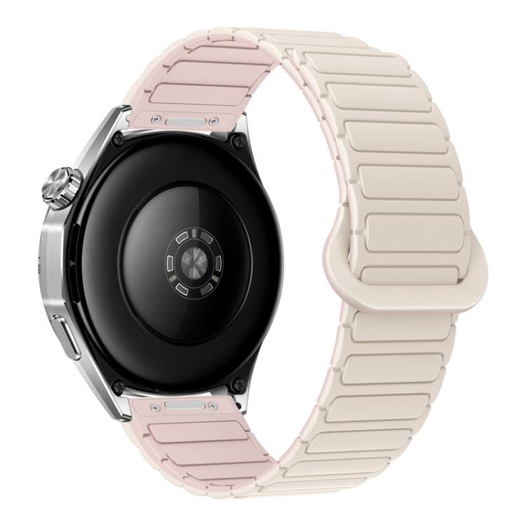 Cinturino per orologio magnetico in silicone a forma di I con pulsante a pressione, 20mm