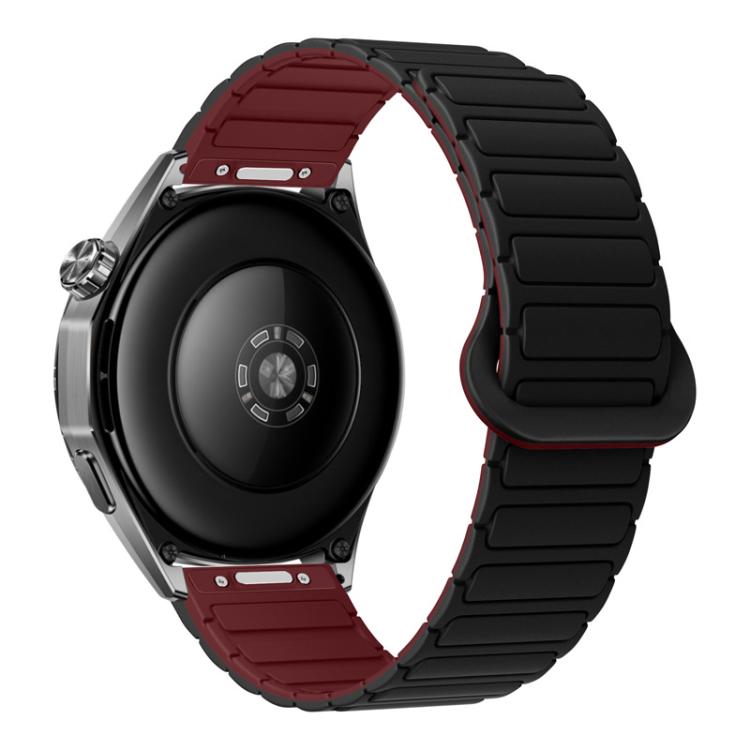 Cinturino per orologio magnetico in silicone a forma di I con pulsante a pressione, 22mm