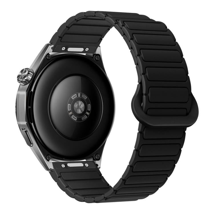 Cinturino per orologio magnetico in silicone a forma di I con pulsante a pressione, 22mm