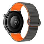 Cinturino per orologio magnetico in silicone a forma di I con pulsante a pressione, 22mm