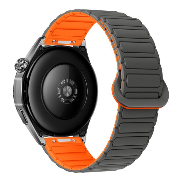 Cinturino per orologio magnetico in silicone a forma di I con pulsante a pressione, 22mm