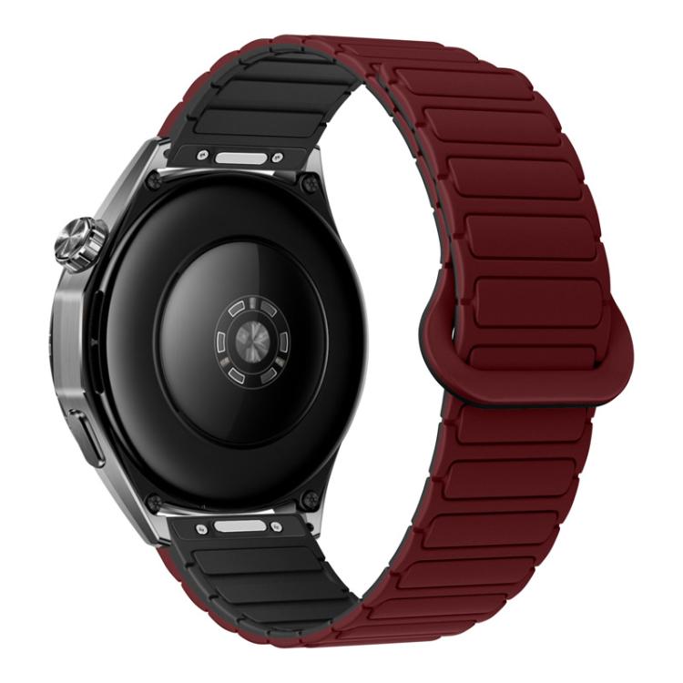 Cinturino per orologio magnetico in silicone a forma di I con pulsante a pressione, 22mm