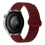 Cinturino per orologio magnetico in silicone a forma di I con pulsante a pressione, 22mm