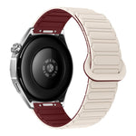Cinturino per orologio magnetico in silicone a forma di I con pulsante a pressione, 22mm
