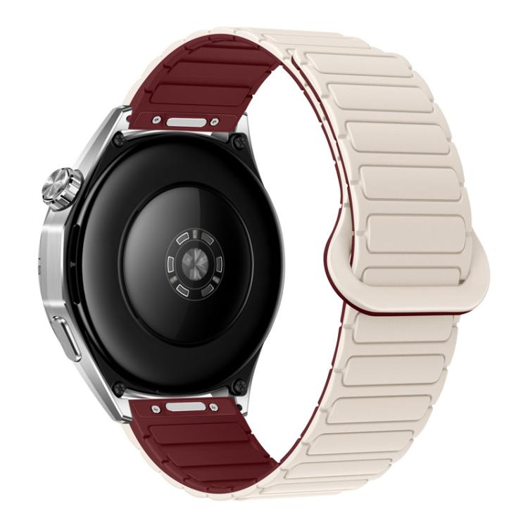 Cinturino per orologio magnetico in silicone a forma di I con pulsante a pressione, 22mm