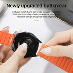 Cinturino per orologio magnetico in silicone a forma di I con pulsante a pressione, 22mm