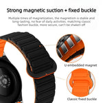 Cinturino per orologio magnetico in silicone a forma di I con pulsante a pressione, 22mm