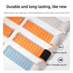 Cinturino per orologio magnetico in silicone a forma di I con pulsante a pressione, 18mm