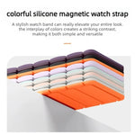 Cinturino per orologio magnetico in silicone a forma di I con pulsante a pressione, 20mm