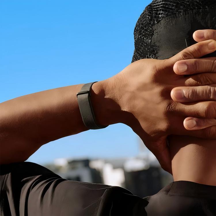 Connettore in metallo, anello in nylon, chiusura a strappo, cinturino per orologio, For Google Fitbit Air