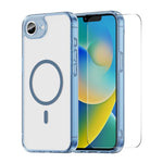 Custodia per telefono ENKAY Hat-Prince magnetica opaca traslucida con pellicola ad arco grande, For iPhone 15, For iPhone 17e / 16e