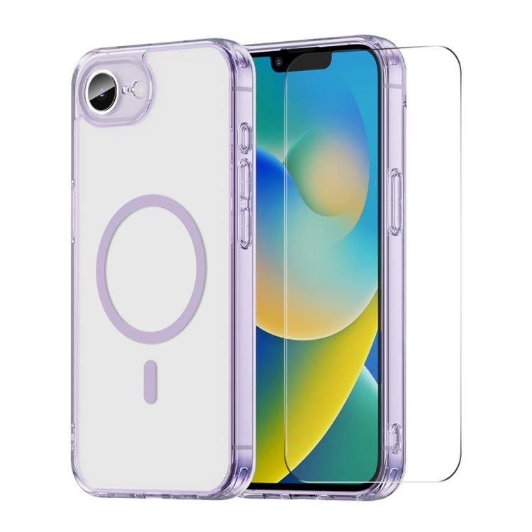 Custodia per telefono ENKAY Hat-Prince magnetica opaca traslucida con pellicola ad arco grande, For iPhone 15, For iPhone 17e / 16e