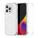Custodia per telefono ENKAY Hat-Prince magnetica opaca traslucida con pellicola ad arco grande, For iPhone 16 Plus, For iPhone 16, For iPhone 15 Pro Max, For iPhone 15 Pro, For iPhone 15 Plus, For iPhone 15