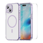 Custodia per telefono ENKAY Hat-Prince magnetica opaca traslucida con pellicola ad arco grande, For iPhone 16 Plus, For iPhone 16, For iPhone 15 Pro Max, For iPhone 15 Pro, For iPhone 15 Plus, For iPhone 15