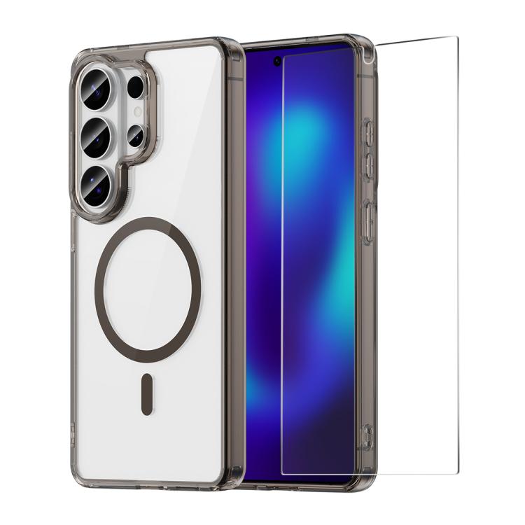 Custodia magnetica traslucida opaca ENKAY Hat-Prince con pellicola in vetro a sblocco ultrasonico da 0,18 mm., For Galaxy S26+ 5G, For Galaxy S26 Ultra 5G, For Galaxy S26 5G, For Galaxy S25 Ultra 5G, For Galaxy S24 Ultra 5G, For Galaxy S25 / S24 5G