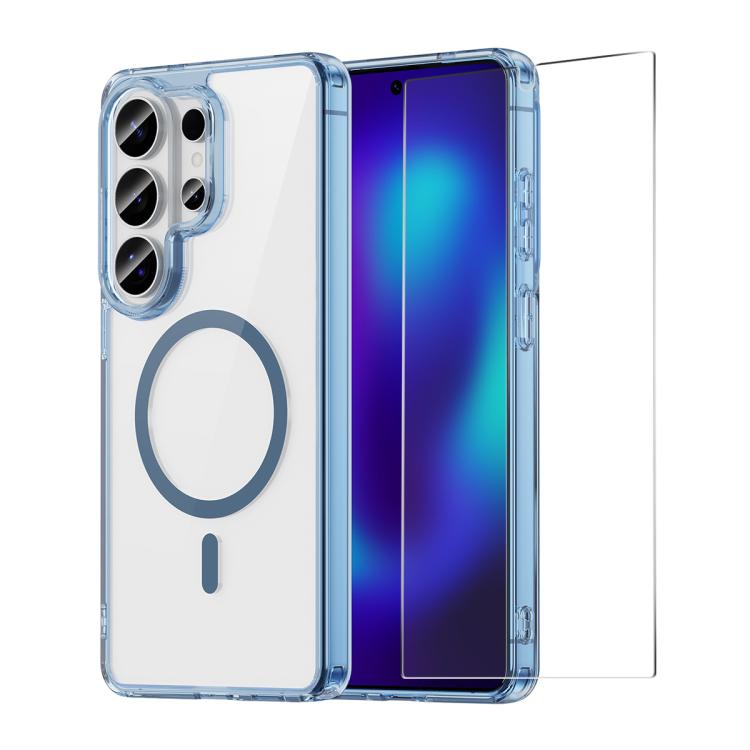 Custodia magnetica traslucida opaca ENKAY Hat-Prince con pellicola in vetro a sblocco ultrasonico da 0,18 mm., For Galaxy S26+ 5G, For Galaxy S26 Ultra 5G, For Galaxy S26 5G, For Galaxy S25 Ultra 5G, For Galaxy S24 Ultra 5G, For Galaxy S25 / S24 5G