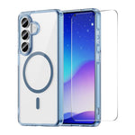 Custodia magnetica traslucida opaca ENKAY Hat-Prince con pellicola in vetro a sblocco ultrasonico da 0,18 mm., For Galaxy S26+ 5G, For Galaxy S26 Ultra 5G, For Galaxy S26 5G, For Galaxy S25 Ultra 5G, For Galaxy S24 Ultra 5G, For Galaxy S25 / S24 5G
