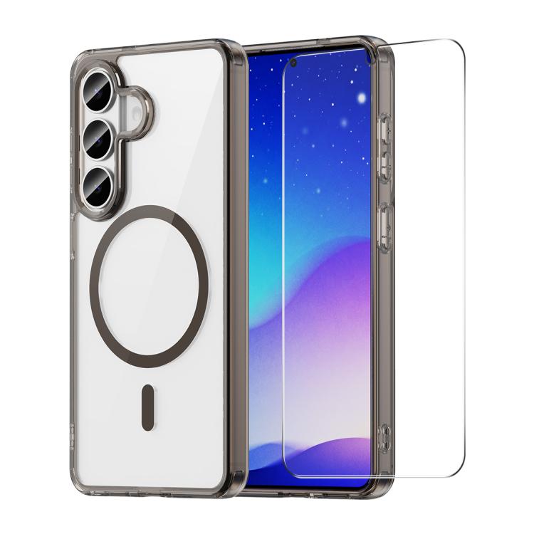 Custodia magnetica traslucida opaca ENKAY Hat-Prince con pellicola in vetro a sblocco ultrasonico da 0,18 mm., For Galaxy S26+ 5G, For Galaxy S26 Ultra 5G, For Galaxy S26 5G, For Galaxy S25 Ultra 5G, For Galaxy S24 Ultra 5G, For Galaxy S25 / S24 5G