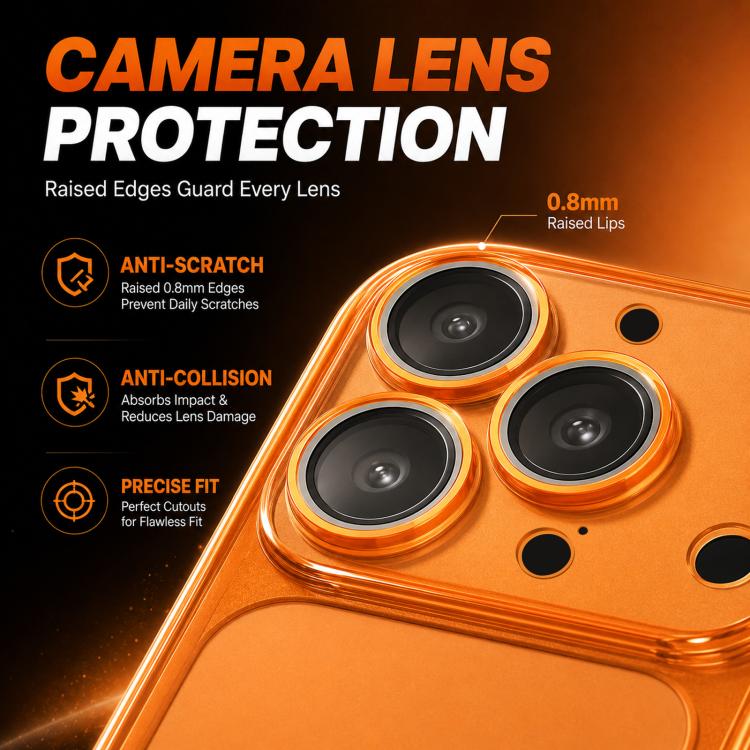 Custodia per telefono MOFI Minimal Series in TPU semitrasparente satinato con pellicola protettiva per obiettivo., For iPhone 15 Pro