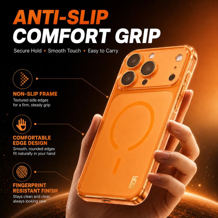 Custodia per telefono MOFI Minimal Series in TPU semitrasparente satinato con pellicola protettiva per obiettivo., For iPhone 15 Pro