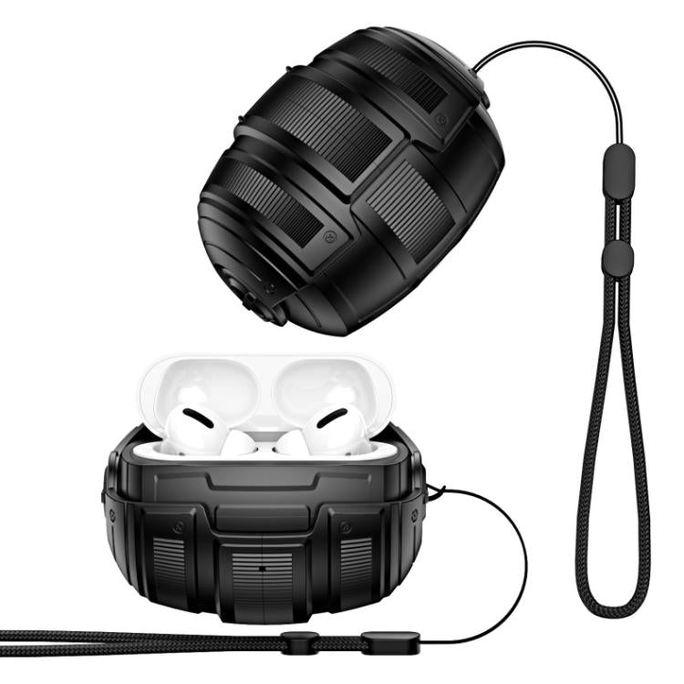 Custodia per auricolari meccanica a forma di capsula spaziale interstellare con cinturino da polso, For AirPods Pro 3, For AirPods Pro 2 / Pro