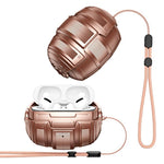 Custodia per auricolari meccanica a forma di capsula spaziale interstellare con cinturino da polso, For AirPods Pro 3, For AirPods Pro 2 / Pro