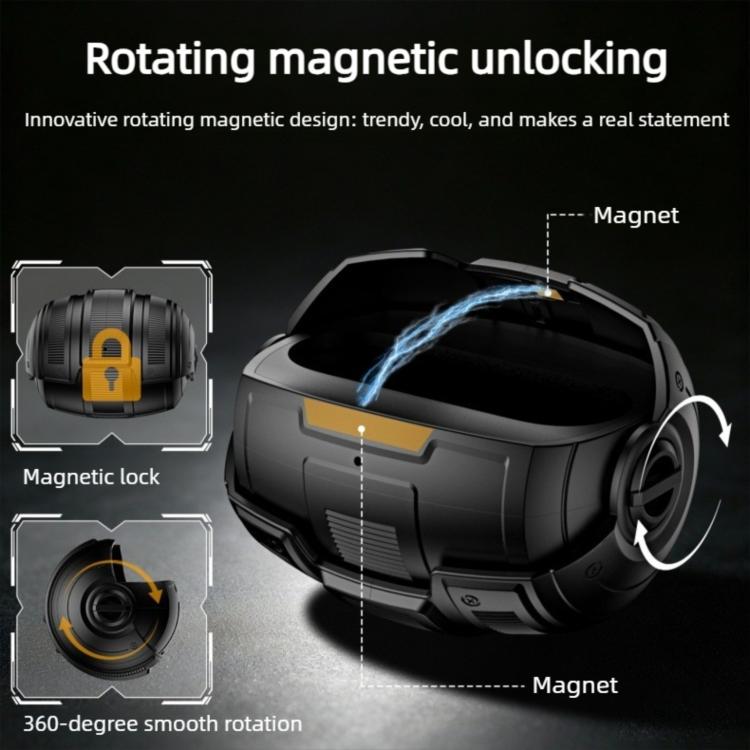 Custodia per auricolari meccanica a forma di capsula spaziale interstellare con cinturino da polso, For AirPods Pro 3, For AirPods Pro 2 / Pro