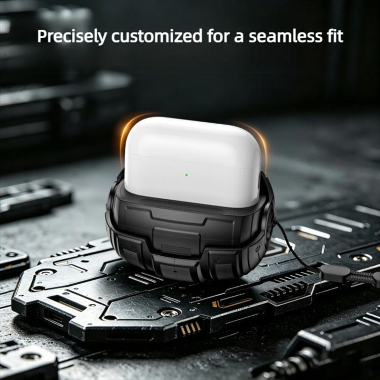 Custodia per auricolari meccanica a forma di capsula spaziale interstellare con cinturino da polso, For AirPods Pro 3, For AirPods Pro 2 / Pro