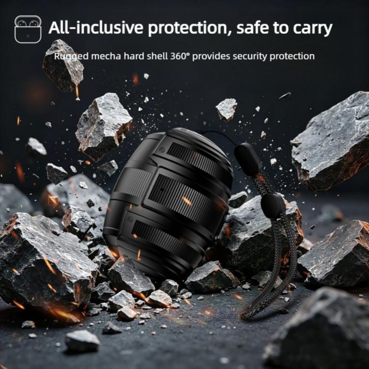 Custodia per auricolari meccanica a forma di capsula spaziale interstellare con cinturino da polso, For AirPods Pro 3, For AirPods Pro 2 / Pro