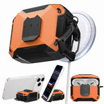 Custodia per auricolari con clip magnetica e moschettone, a forma di armatura robotica., For AirPods Pro 3, For AirPods Pro 2 / Pro
