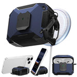 Custodia per auricolari con clip magnetica e moschettone, a forma di armatura robotica., For AirPods Pro 3, For AirPods Pro 2 / Pro