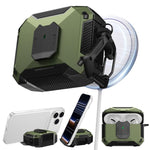 Custodia per auricolari con clip magnetica e moschettone, a forma di armatura robotica., For AirPods Pro 3, For AirPods Pro 2 / Pro