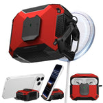 Custodia per auricolari con clip magnetica e moschettone, a forma di armatura robotica., For AirPods Pro 3, For AirPods Pro 2 / Pro
