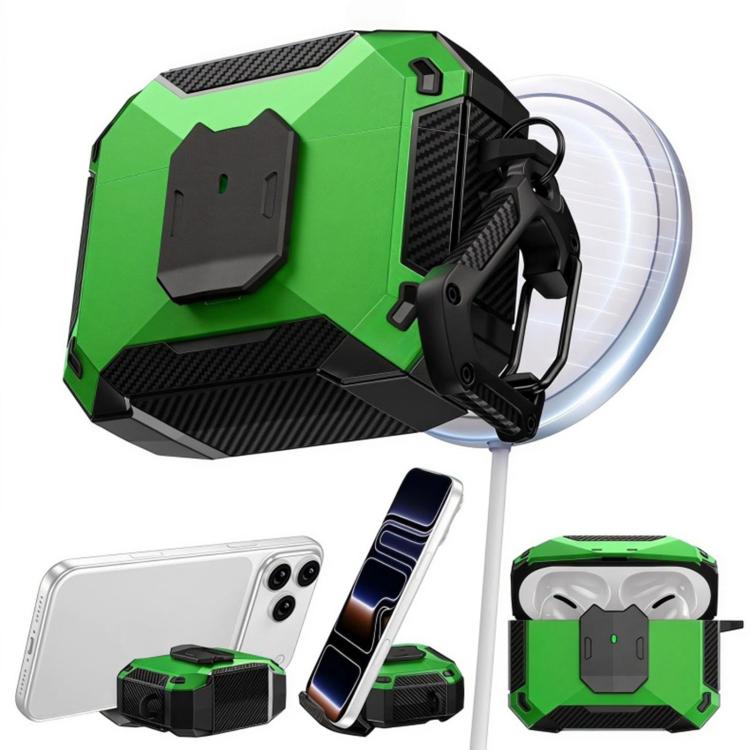 Custodia per auricolari con clip magnetica e moschettone, a forma di armatura robotica., For AirPods Pro 3, For AirPods Pro 2 / Pro