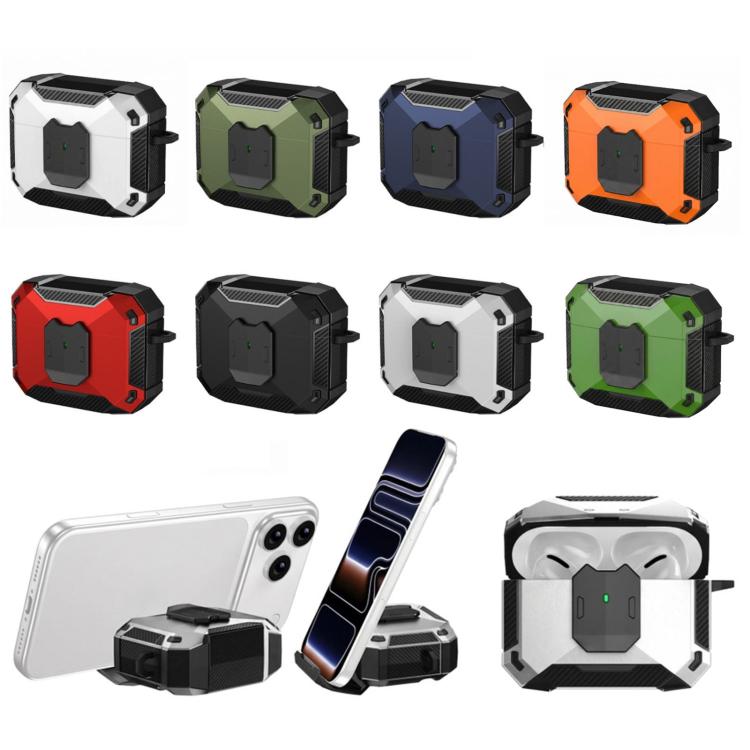 Custodia per auricolari con clip magnetica e moschettone, a forma di armatura robotica., For AirPods Pro 3, For AirPods Pro 2 / Pro