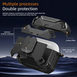 Custodia per auricolari con clip magnetica e moschettone, a forma di armatura robotica., For AirPods Pro 3, For AirPods Pro 2 / Pro