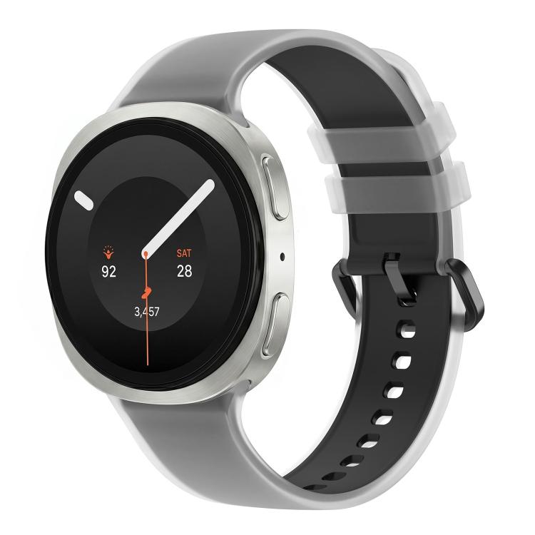For Galaxy Watch 9 / 8 / 8 Classic Translucent Jelly Colorful Clasp Silicone Watch Band, S, L