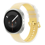 For Galaxy Watch 9 / 8 / 8 Classic Translucent Jelly Colorful Clasp Silicone Watch Band, S, L