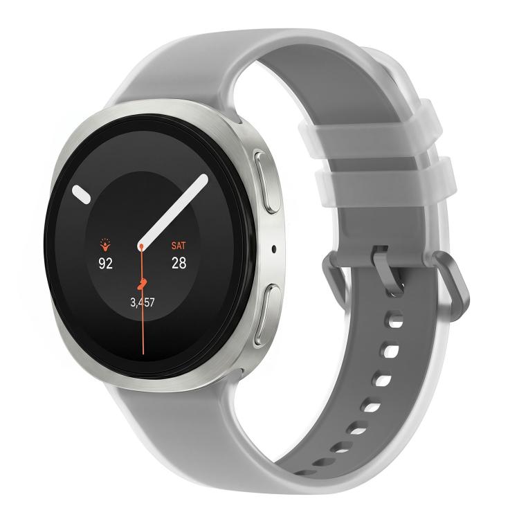 For Galaxy Watch 9 / 8 / 8 Classic Translucent Jelly Colorful Clasp Silicone Watch Band, S, L