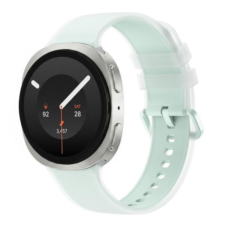 For Galaxy Watch 9 / 8 / 8 Classic Translucent Jelly Colorful Clasp Silicone Watch Band, S, L