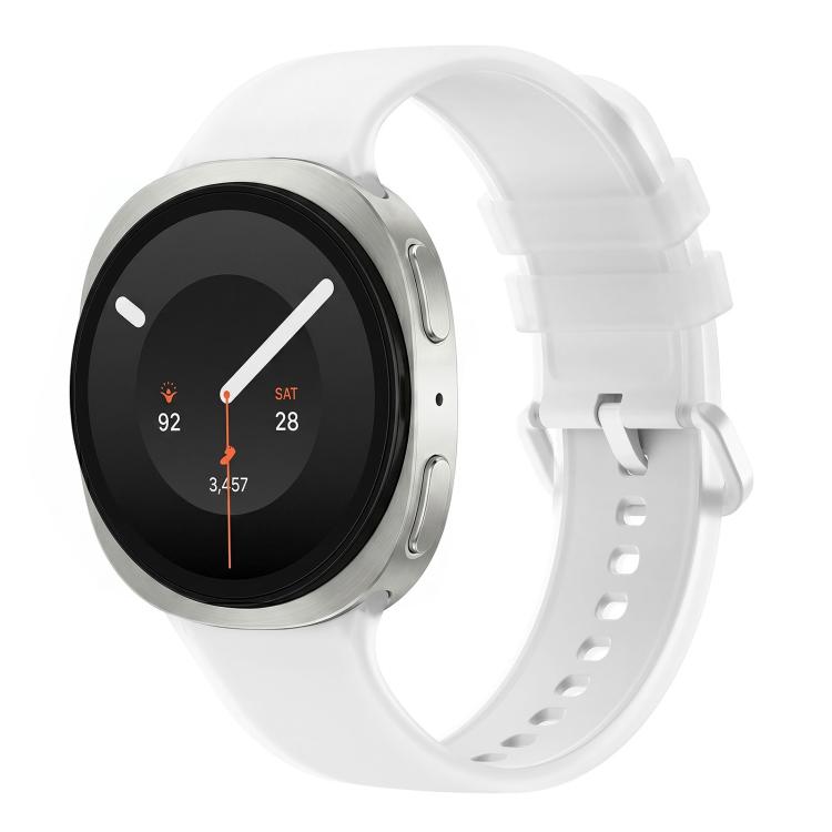 For Galaxy Watch 9 / 8 / 8 Classic Translucent Jelly Colorful Clasp Silicone Watch Band, S, L