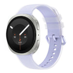 For Galaxy Watch 9 / 8 / 8 Classic Translucent Jelly Colorful Clasp Silicone Watch Band, S, L