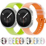 For Galaxy Watch 9 / 8 / 8 Classic Translucent Jelly Colorful Clasp Silicone Watch Band, S, L